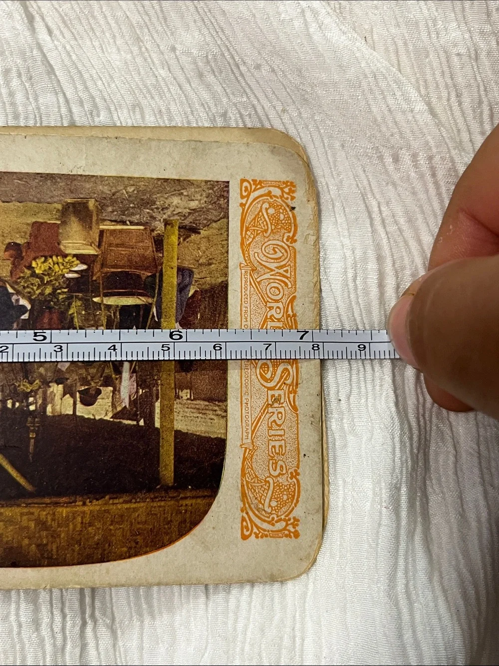 Antique-Style Stereoview Cards in Brown and Cream Tones